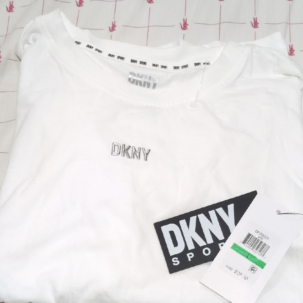 DKNY White Short Sleeve Tee
